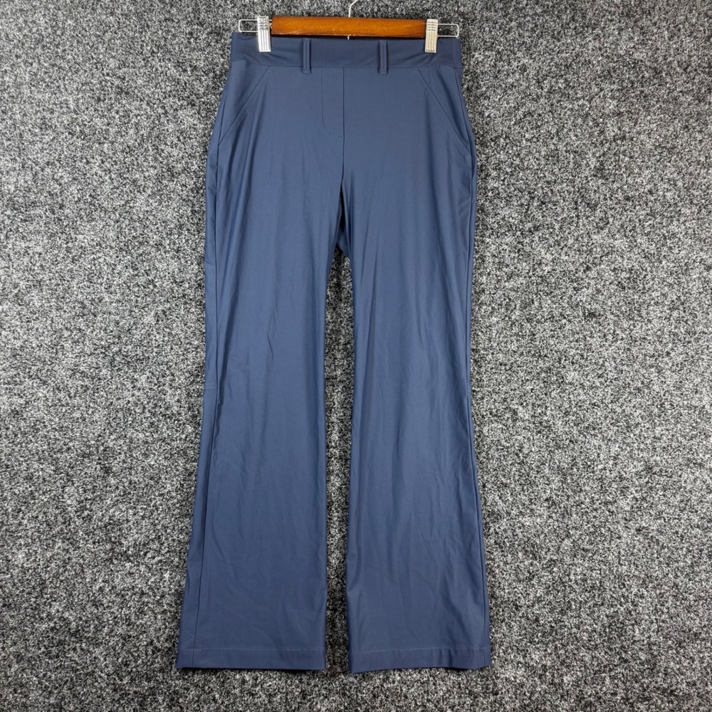 Spanx Sunshine Solutions Navy Blue Stretch Straight Leg Pants Womens XS TP